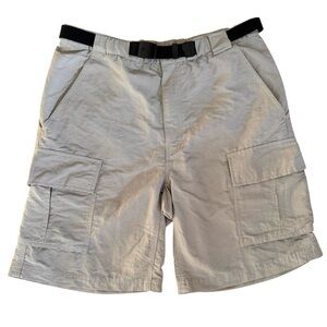 The North Face Men’s Tan Nylon Cargo Shorts Belted Utility Outdoor Hiking Size M